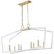 Lizabeth 8 Light 42.2 inch Matte White/Modern Gold Indoor Pendant Ceiling Light